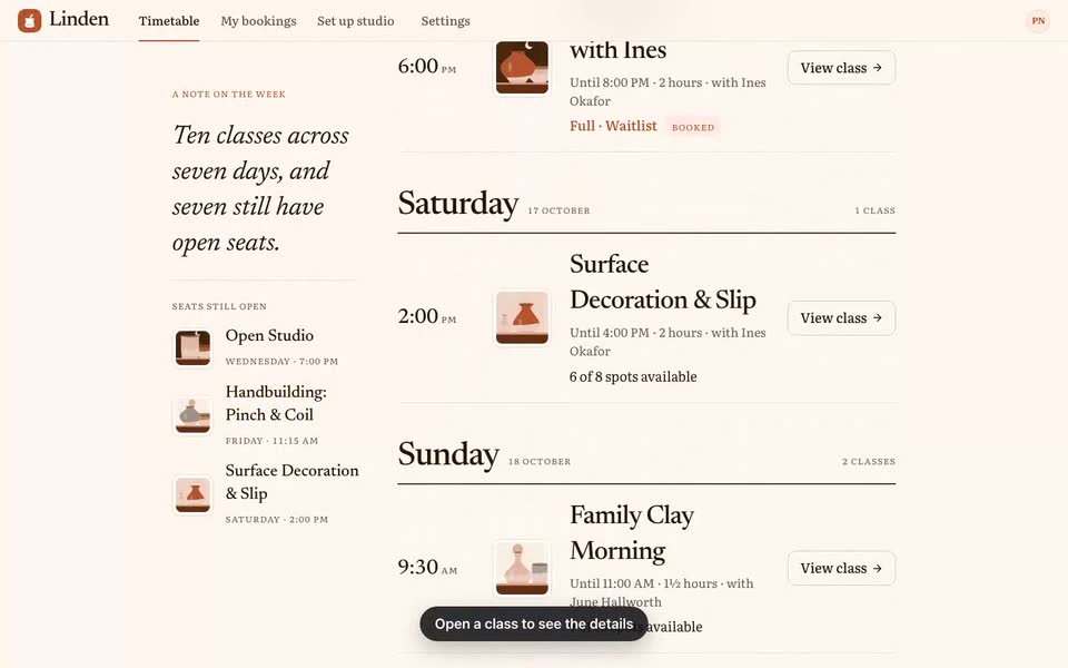 Linden, a web app Orgenix built